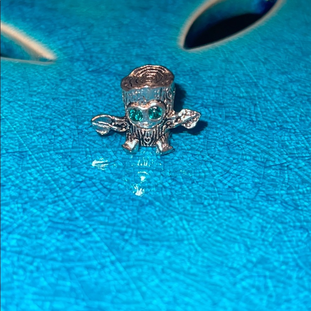 Sterling silver tree monster charm